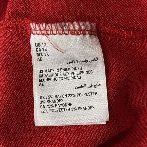 JM Collection 1X-Large Sweater Embellished Scoop Neck 3/4 Sleeve Cold-Shoulder - Picture 8 of 9